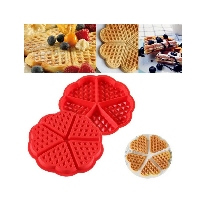Moule à gaufres en forme de cœur en silicone