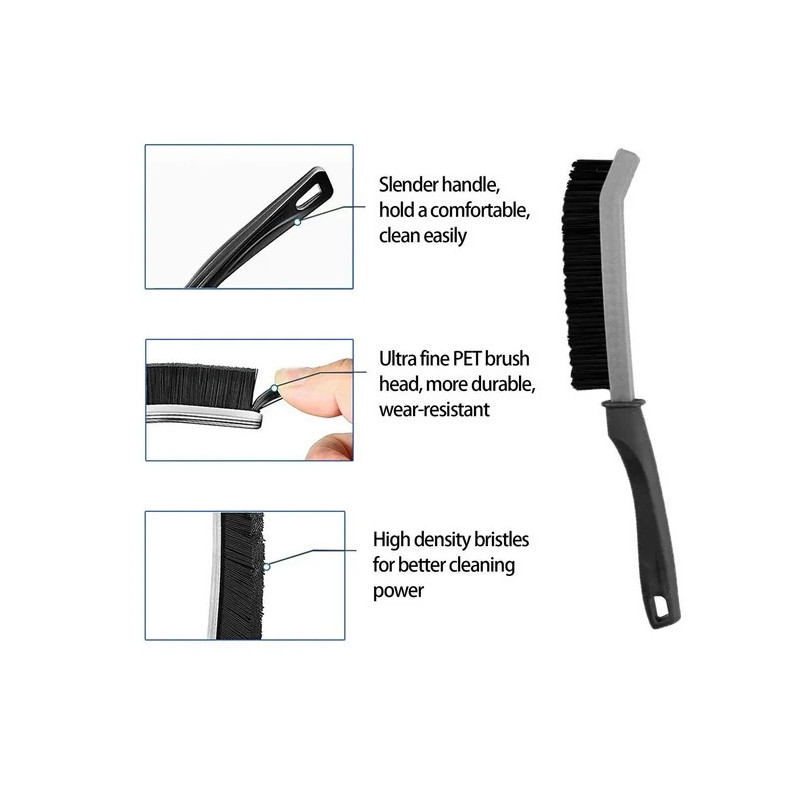 Lot de 2 Brosses De Nettoyage Des Interstices, des coins difficilement accessibles