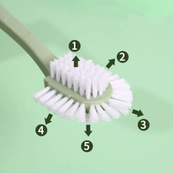 Lot de 2 Brosses de lavage de chaussures multifonctionnelle à cinq côtés