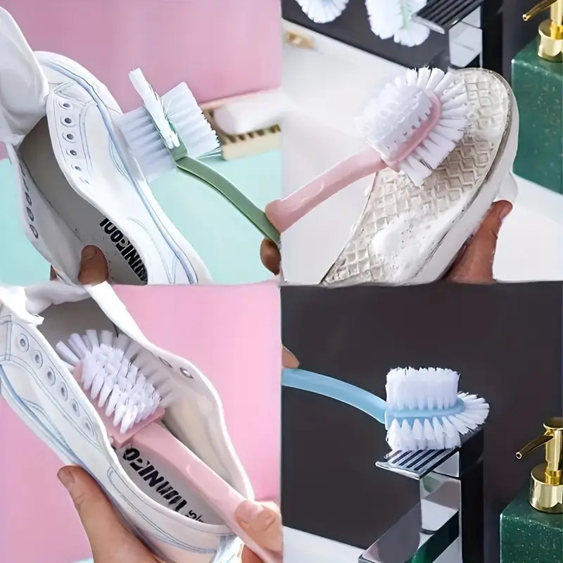 Lot de 2 Brosses de lavage de chaussures multifonctionnelle à cinq côtés