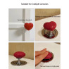 bouton poussoir, presse de toilette en forme de cœur