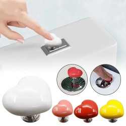 bouton poussoir, presse de toilette en forme de cœur
