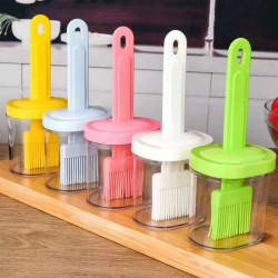 Boite de marinade avec son pinceau en silicone pour barbecue, pâtisserie...