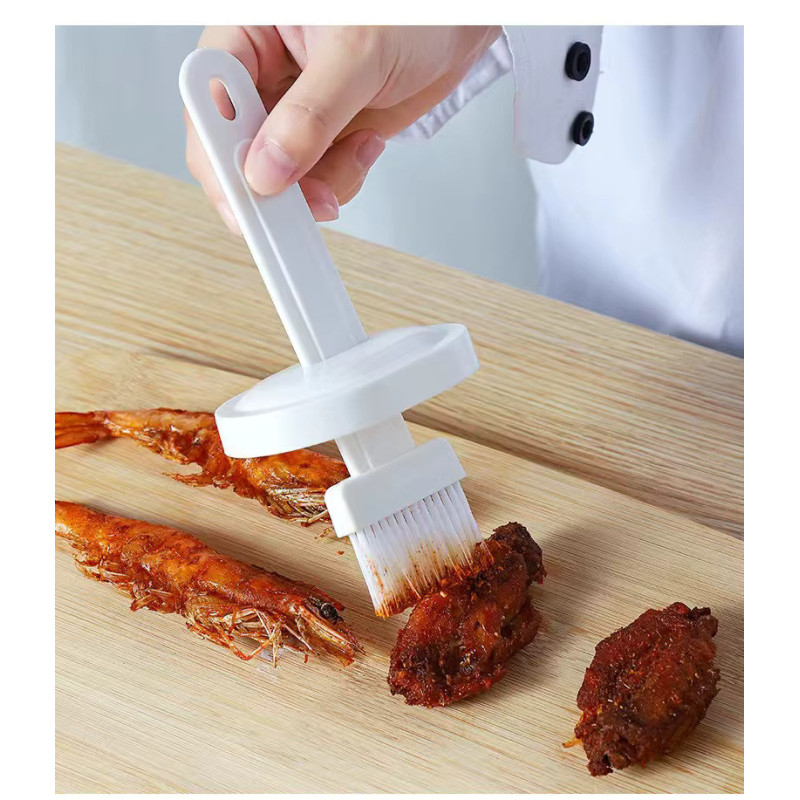 Boite de marinade avec son pinceau en silicone pour barbecue, pâtisserie...