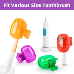 Lot de 4 capuchons de protection pour tête de brosse à dent en plastique pour salle de bain, de voyage