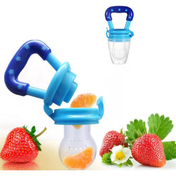 2 Tétines à fruits pour bébé à mâcher (1petite de 6 à 9 mois et 1 grande + 9 mois)