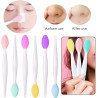 Lot de 2 Brosses Nettoyantes Visage en silicone, Brosses gommage nez, brosses de lèvre exfoliant