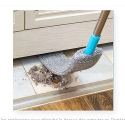 1 Balayeuse à Manche pour Nettoyer et sous Les Meubles. Brosse de nettoyage - Télescopique  1,3m