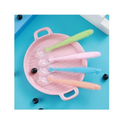 Cuillère pour bébé en silicone,