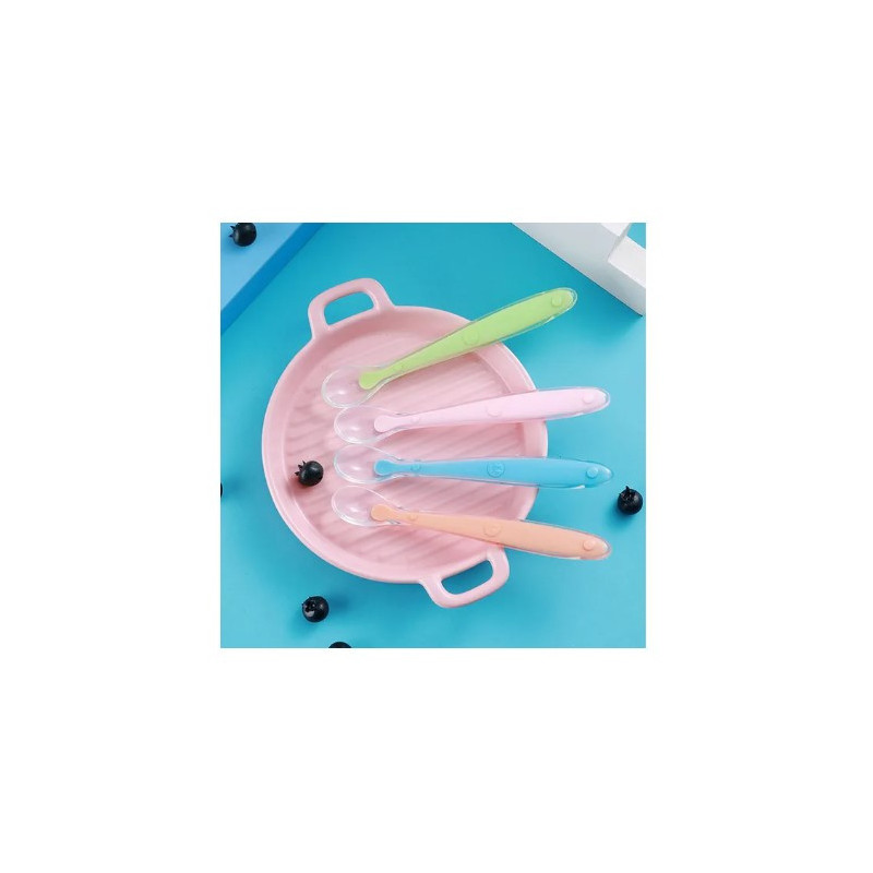 Cuillère pour bébé en silicone,