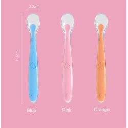 Cuillère pour bébé en silicone,