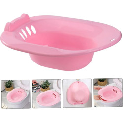 Siège de toilette pour soins post-partum, hémorroïdes, bassin de bain à vapeur pour trempage pas pliable + 2 pulvérisateurs