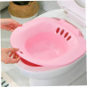 Siège de toilette pour soins post-partum, hémorroïdes, bassin de bain à vapeur pour trempage pas pliable + 2 pulvérisateurs