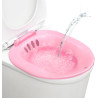 Siège de toilette pour soins post-partum, hémorroïdes, bassin de bain à vapeur pour trempage pas pliable + 2 pulvérisateurs