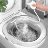 Siège de toilette pour soins post-partum, hémorroïdes, bassin de bain à vapeur pour trempage pas pliable + 2 pulvérisateurs