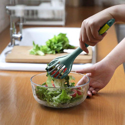 Pince alimentaire 2 en 1 et fouet à œufs, pince à pain, outil de cuisine multifonctionnel pour mélanger les salades et les œufs