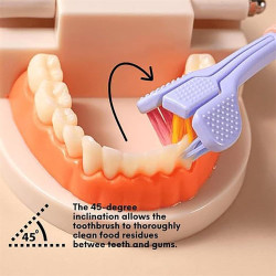Lot de 2 Brosses à dents à 3 faces pour adultes et ados.
