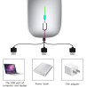 Souris d'ordinateur sans fil 2,4 GHz rechargeable et silencieuse