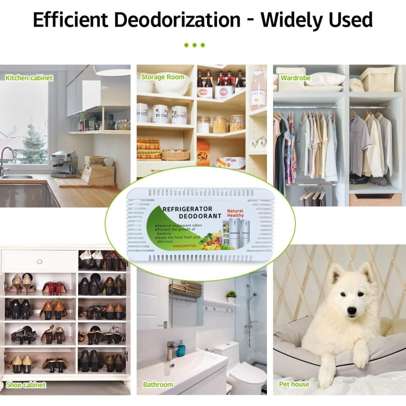 Désodorisants pour réfrigérateur, placard, armoire - Charbon actif naturel pour lutter contre les odeurs