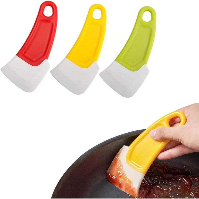 Grattoir en Silicone pour Poêles, Racle, Spatule pour la Cuisine