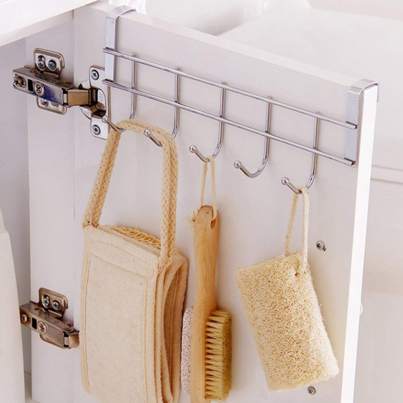 Crochet de porte de placard pour serviettes, vêtements, foulards. Rangement polyvalente pour la cuisine et la salle de bain